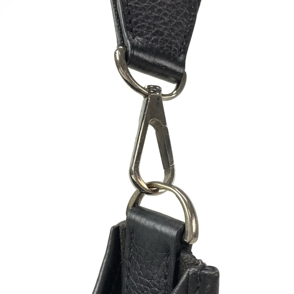 Hermes Shoulder Bag Evelyne Do PM Black Silver Hardware