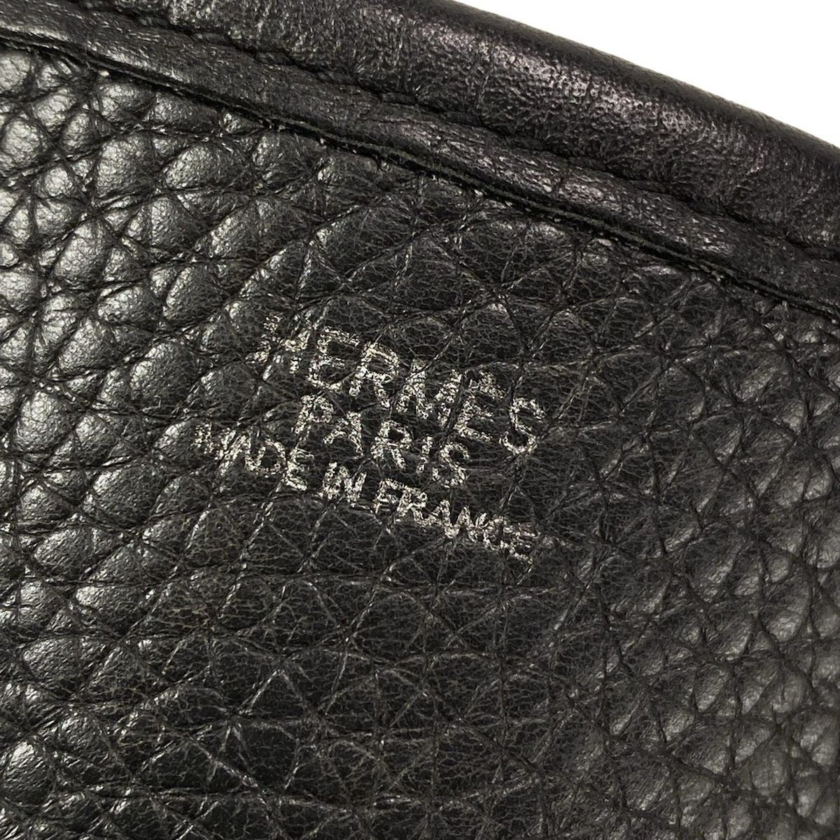 Hermes Shoulder Bag Evelyne Do PM Black Silver Hardware