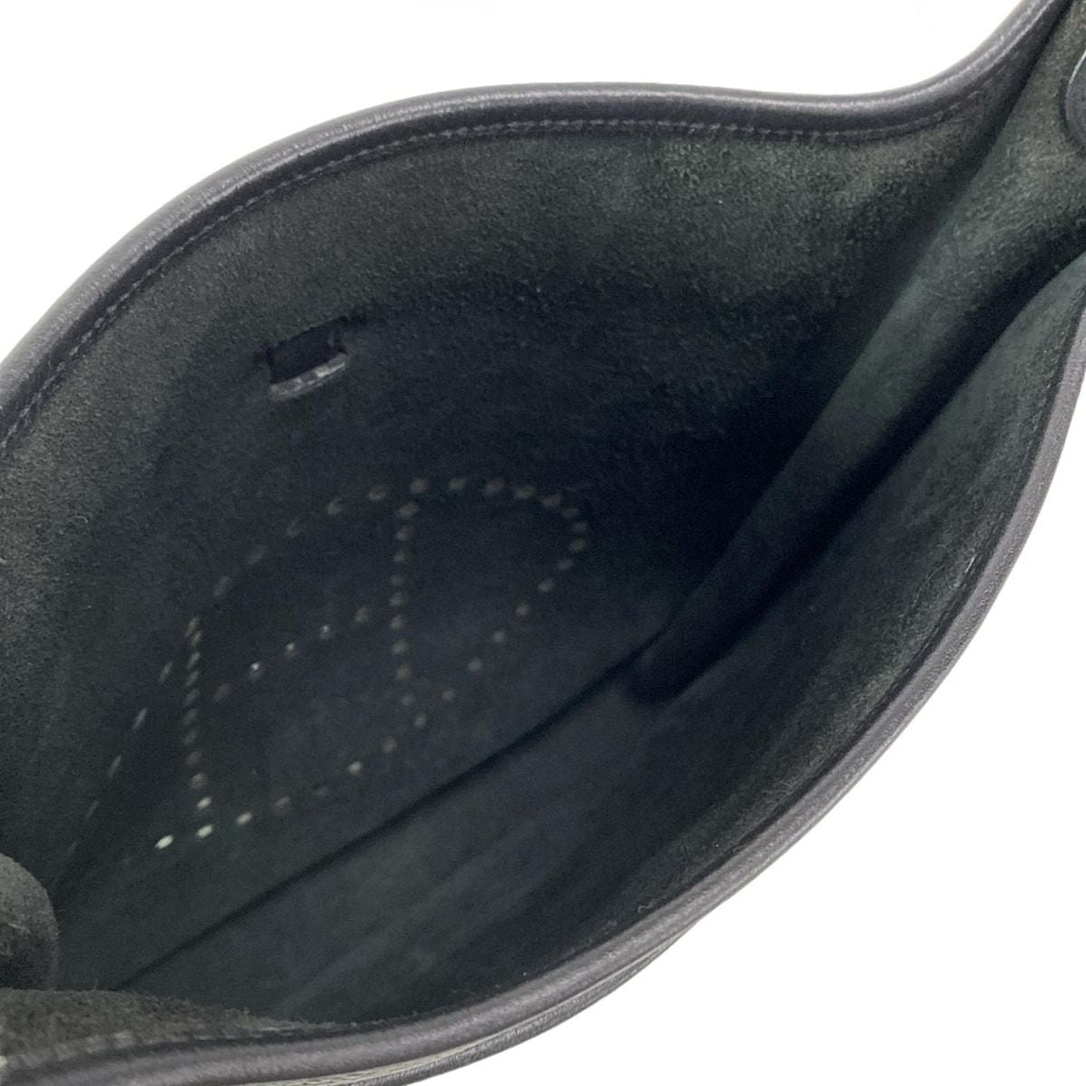 Hermes Shoulder Bag Evelyne Do PM Black Silver Hardware