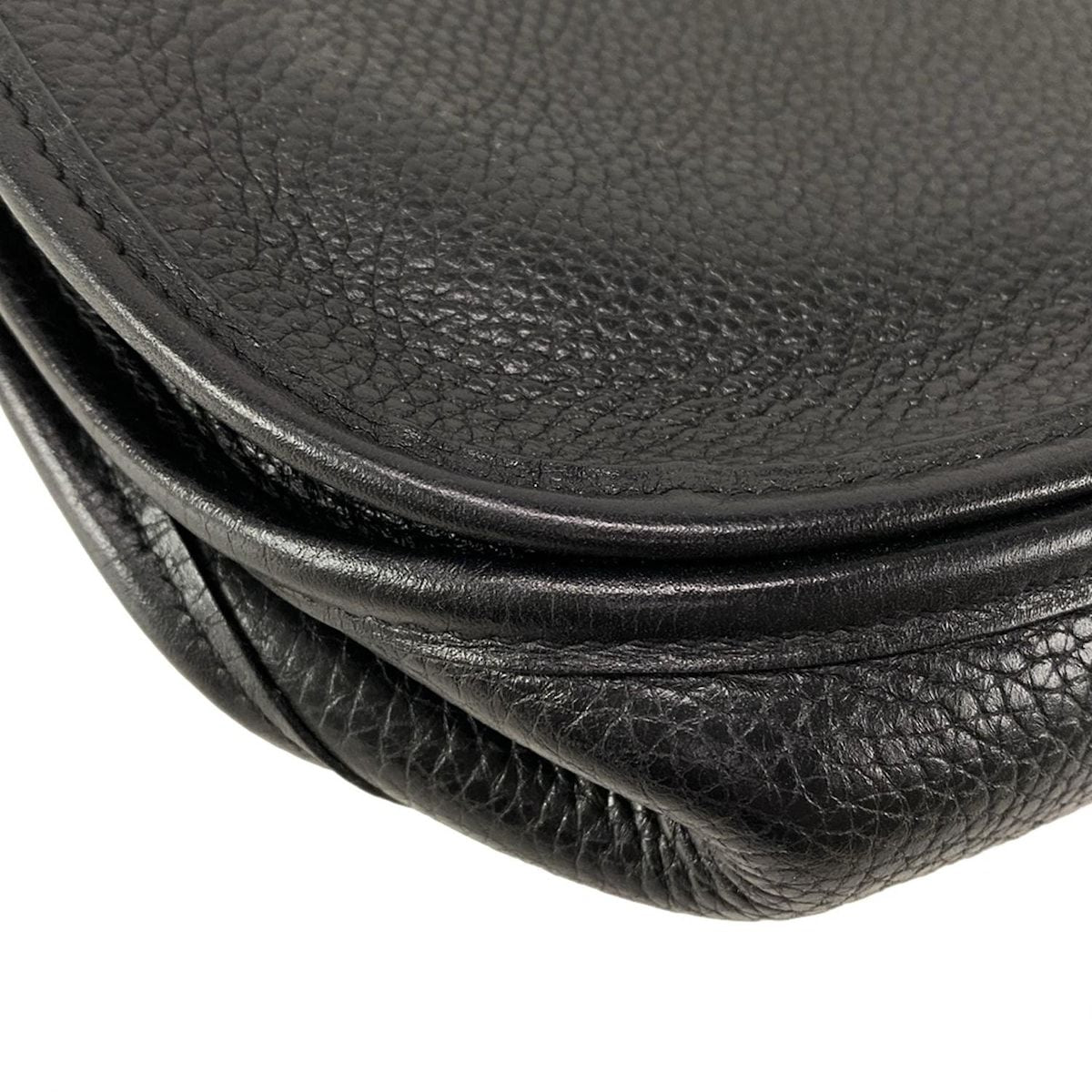 Hermes Shoulder Bag Evelyne Do PM Black Silver Hardware