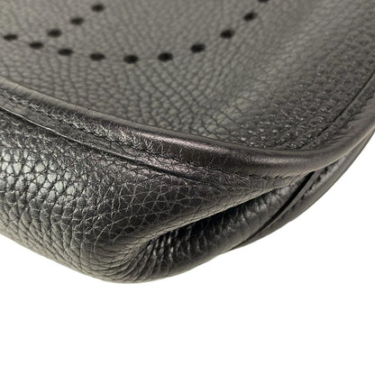 Hermes Shoulder Bag Evelyne Do PM Black Silver Hardware