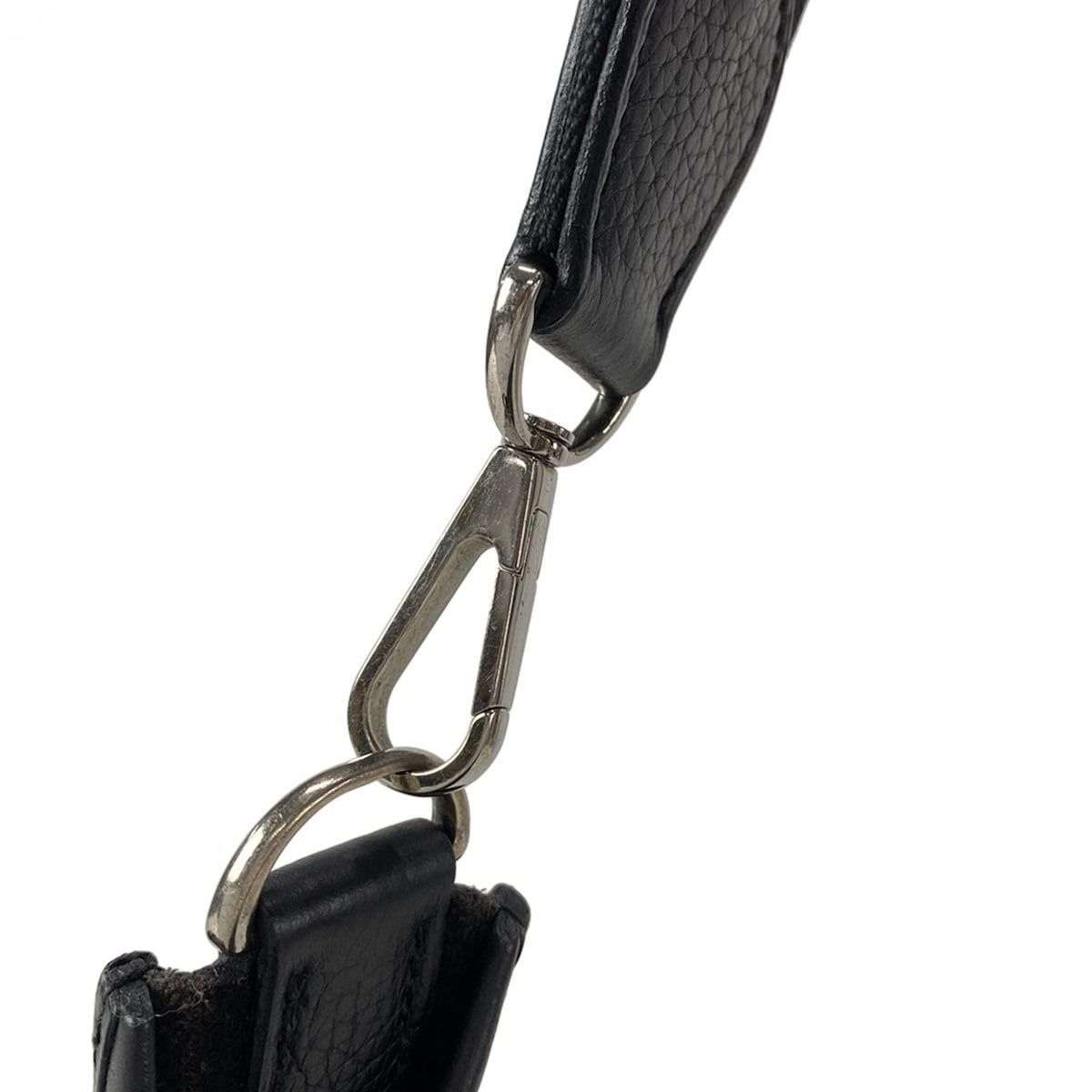Hermes Shoulder Bag Evelyne Do PM Black Silver Hardware