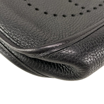 Hermes Shoulder Bag Evelyne Do PM Black Silver Hardware