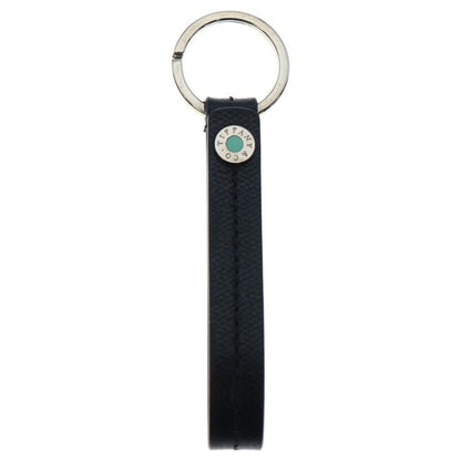 Tiffany & Co Bag Charm Key Ring Key Holder Leather Black X Silver