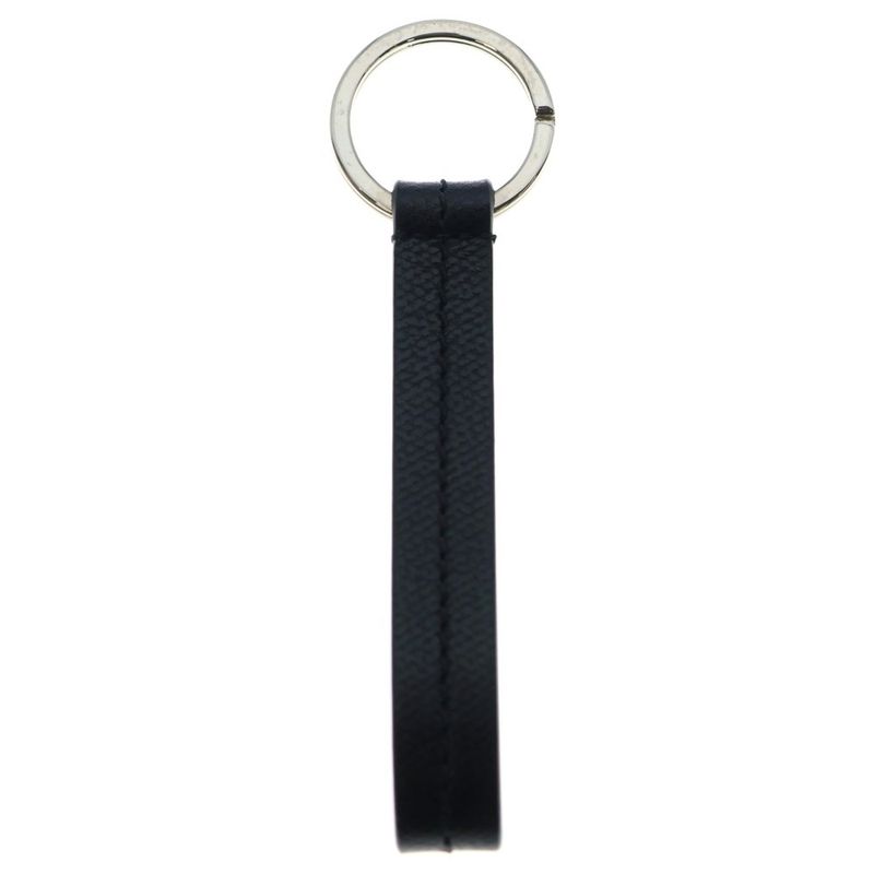 Tiffany & Co Bag Charm Key Ring Key Holder Leather Black X Silver
