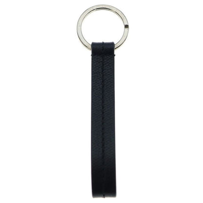 Tiffany & Co Bag Charm Key Ring Key Holder Leather Black X Silver