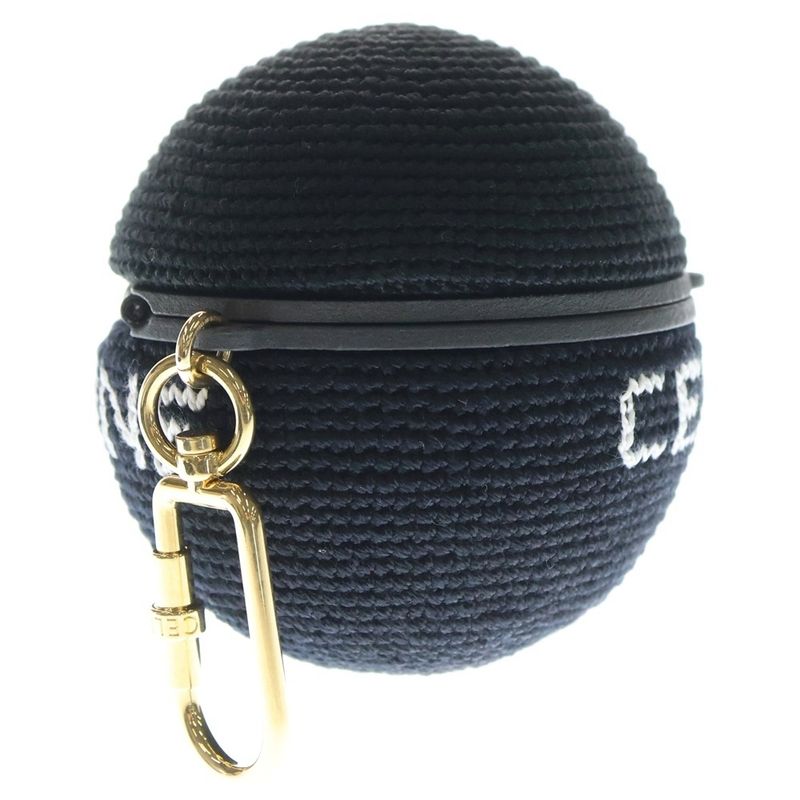 Celine 21aw Airpods Pro Case Ball in Crochet Airpods Pro Clochette Case Black