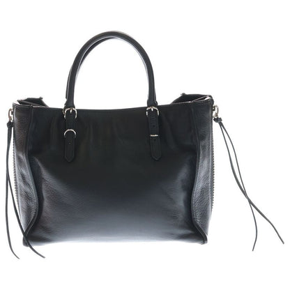 Balenciaga Paper Handbag Mini Bag Black Leather 305572 Silver Hardware