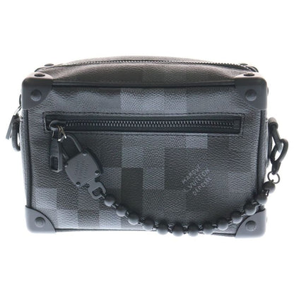 Louis Vuitton Damoflage Mini Soft Trunk Shoulder Bag Pouch Case Black Leather