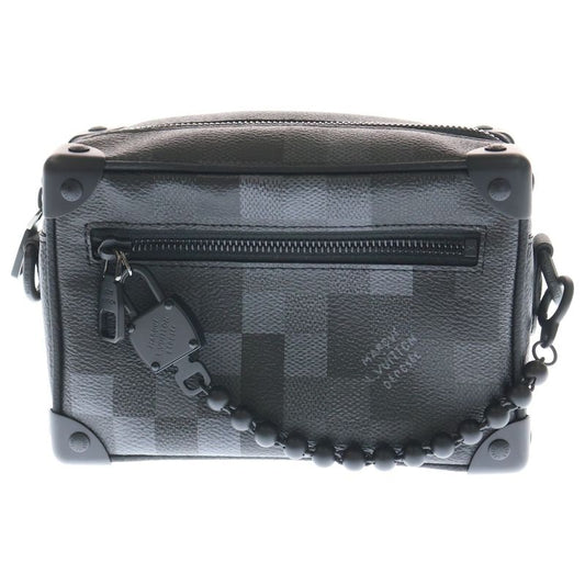 Louis Vuitton Damoflage Mini Soft Trunk Shoulder Bag Pouch Case Black Leather