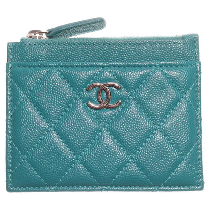 Chanel Matelasse Card Case Fragment Case Coin Case Accessory Case Turquoise