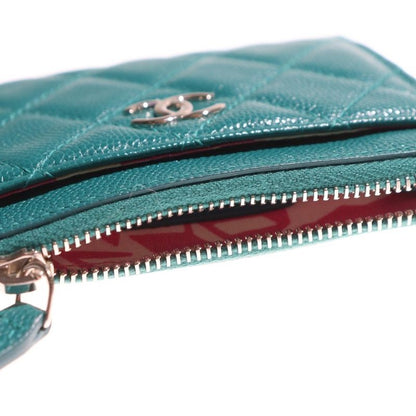 Chanel Matelasse Card Case Fragment Case Coin Case Accessory Case Turquoise