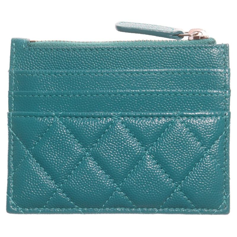 Chanel Matelasse Card Case Fragment Case Coin Case Accessory Case Turquoise