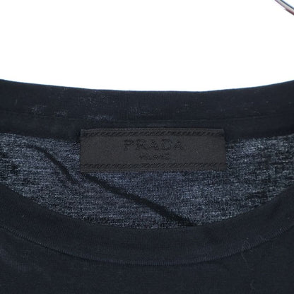 Prada 20ss Logo Print S Tee Shirt Logo Print Short Sleeve T-Shirt Cut and Sew