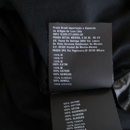 Prada 20ss Logo Print S Tee Shirt Logo Print Short Sleeve T-Shirt Cut and Sew