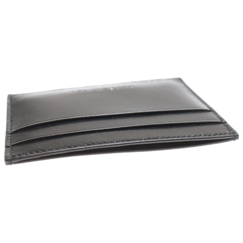 Balenciaga Card Holder Logo Print Leather Card Holder Commuter Holder Black