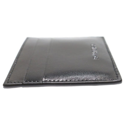 Balenciaga Card Holder Logo Print Leather Card Holder Commuter Holder Black