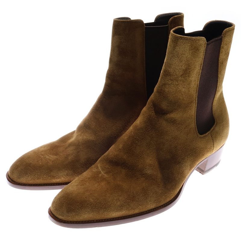 Saint Laurent Paris Wyatt Chelsea Boot Side Chelsea Gore Boots Shoes Brown