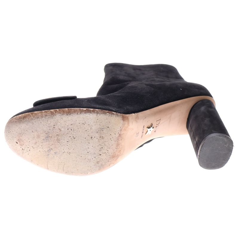 Christian Dior 23aw C'est Dior Suede Leather Short Boots Black Women's