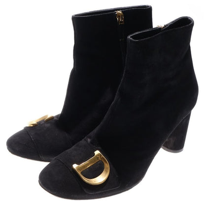 Christian Dior 23aw C'est Dior Suede Leather Short Boots Black Women's