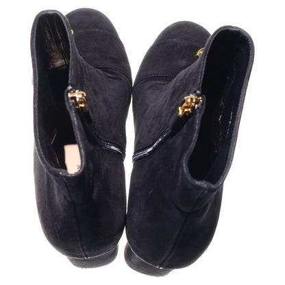 Christian Dior 23aw C'est Dior Suede Leather Short Boots Black Women's