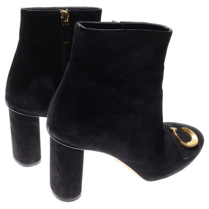 Christian Dior 23aw C'est Dior Suede Leather Short Boots Black Women's