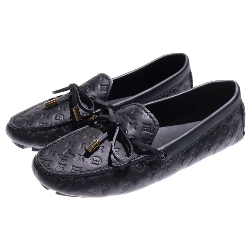 Louis Vuitton Gloria Line Monogram Loafers Black