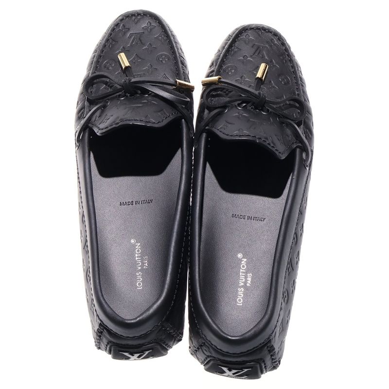 Louis Vuitton Gloria Line Monogram Loafers Black