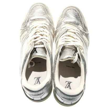 Louis Vuitton LV Trainer 1a5ahy LV Trainer Line Leather Low Cut Sneakers Silver