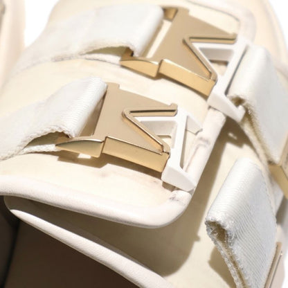 Bottega Veneta Flash Buckle Strap Flat Sandals Ivory