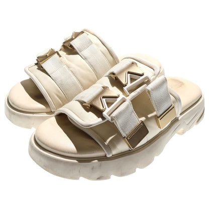 Bottega Veneta Flash Buckle Strap Flat Sandals Ivory