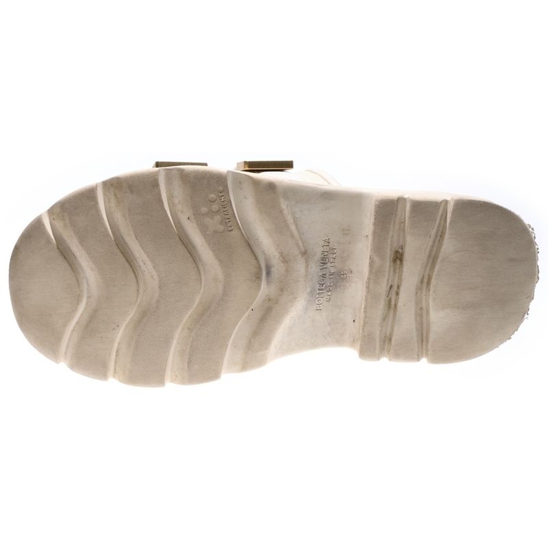 Bottega Veneta Flash Buckle Strap Flat Sandals Ivory