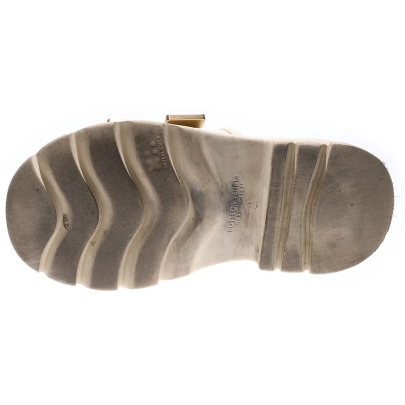 Bottega Veneta Flash Buckle Strap Flat Sandals Ivory