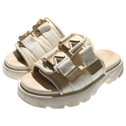 Bottega Veneta Flash Buckle Strap Flat Sandals Ivory