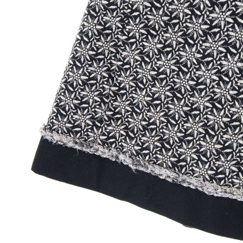 Chanel 15aw Coco Mark Turnlock All Over Pattern Jacquard Flare Sleeve Crew Neck