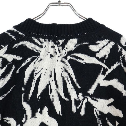 Louis Vuitton 23ss Thistle Jacquard All Over Pattern Wool Knit Long Sleeve