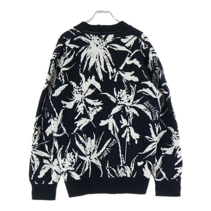 Louis Vuitton 23ss Thistle Jacquard All Over Pattern Wool Knit Long Sleeve