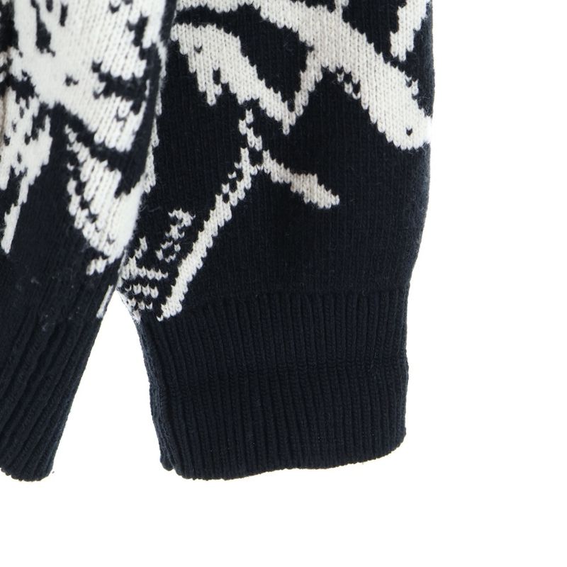 Louis Vuitton 23ss Thistle Jacquard All Over Pattern Wool Knit Long Sleeve