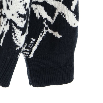 Louis Vuitton 23ss Thistle Jacquard All Over Pattern Wool Knit Long Sleeve