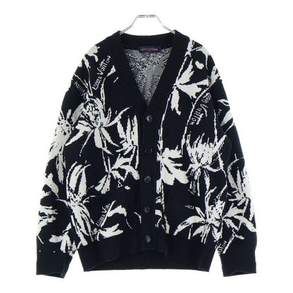Louis Vuitton 23ss Thistle Jacquard All Over Pattern Wool Knit Long Sleeve