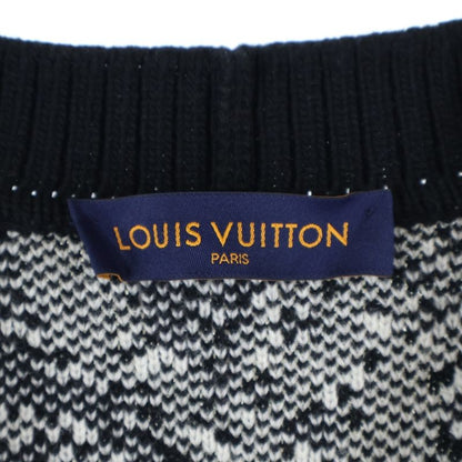 Louis Vuitton 23ss Thistle Jacquard All Over Pattern Wool Knit Long Sleeve