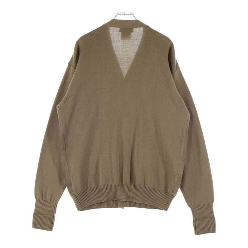 Hermes Suede Cut Replacement Silk Cashmere Blend Wool Knit Long Sleeve Cardigan