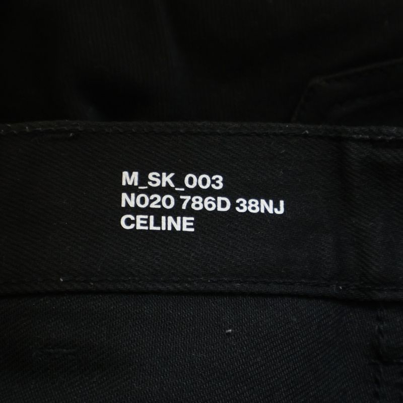 Celine 20aw Stretch Slim Skinny Denim Pants Jeans Black N020 786d 38nj