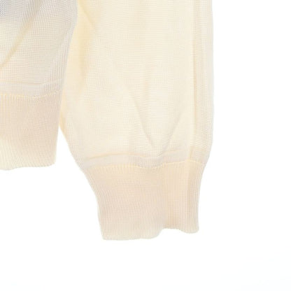 Hermes Chaine Button Silk Switching Back Logo Embroidery Long Sleeve Knit