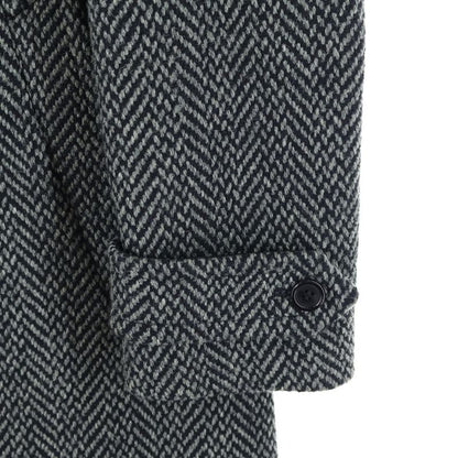 Saint Laurent Paris 17aw Herringbone Wool 4b Chester Coat Gray 485337