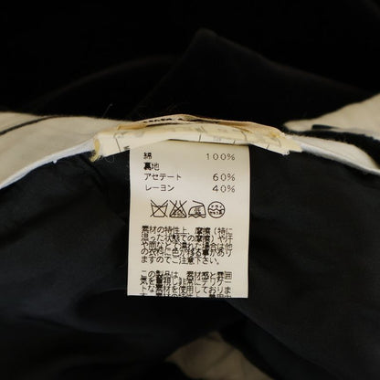 Hermes Velor Velvet No-Tuck Slacks Pants Trousers Black