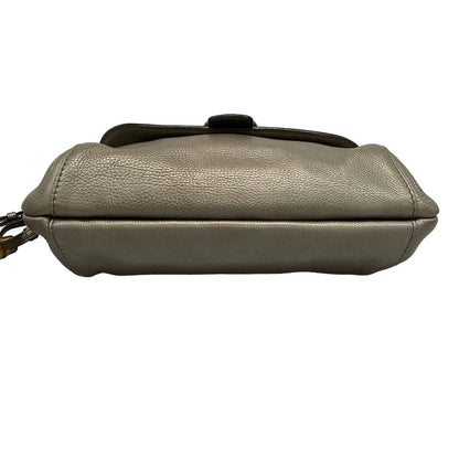 Gucci Handbag Horsebit 240266 Gray Leather