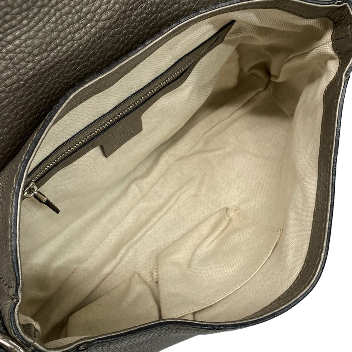 Gucci Handbag Horsebit 240266 Gray Leather