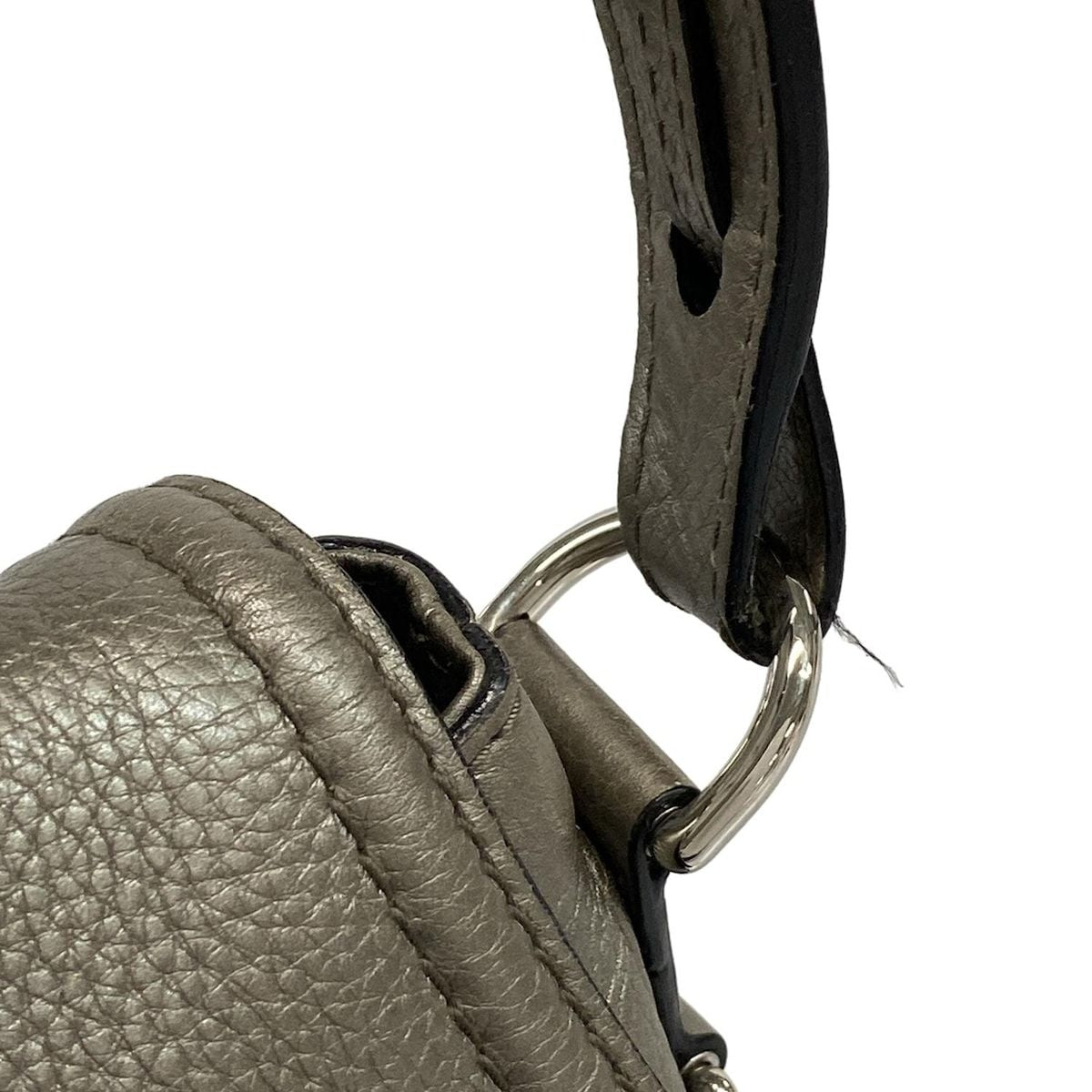 Gucci Handbag Horsebit 240266 Gray Leather