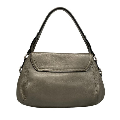 Gucci Handbag Horsebit 240266 Gray Leather
